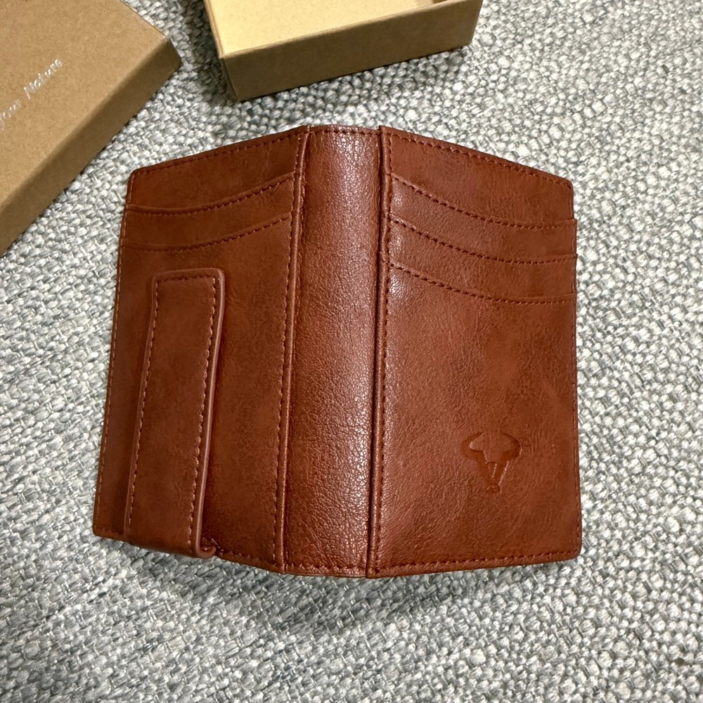 NIB Bulliant Leather Money Clip Card Holder Wallet - Picture 2 of 9